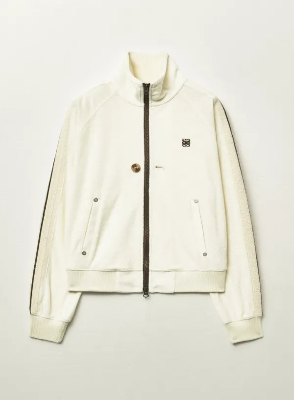 (W) Lawton Terry Track Zip-up Jacket - Cream