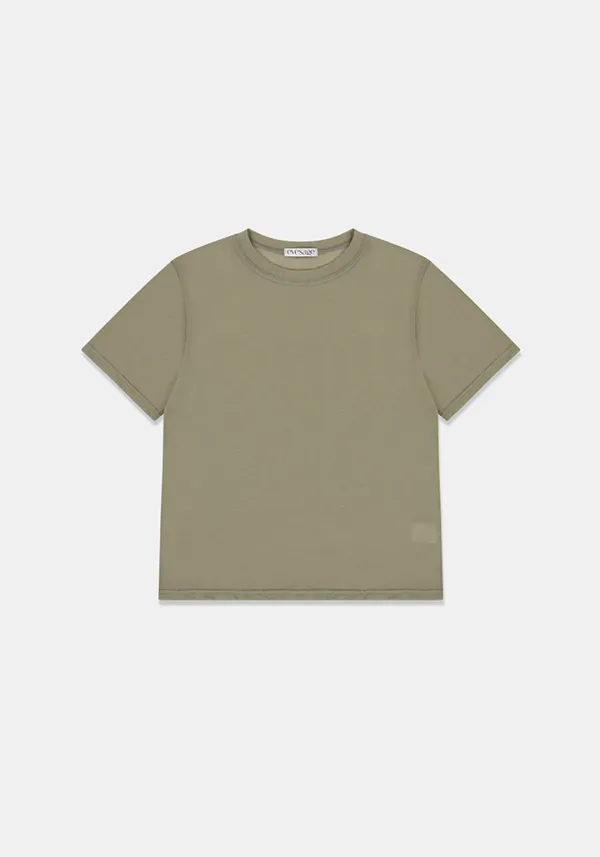 Sheer half tee (Khaki)