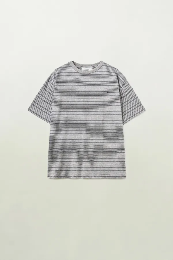 Fine Stripe tee (Gray)