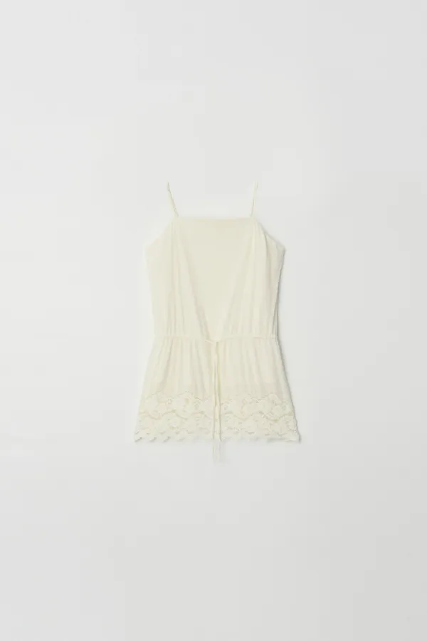 Scalloped Knit Dress (Ivory)
