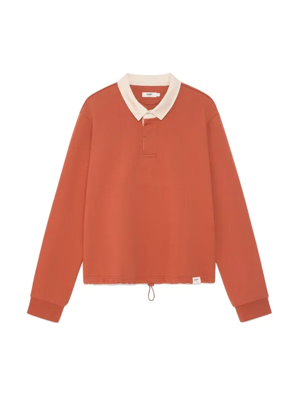 G CONTRAST POLO LONG SLEEVE (ORANGE)