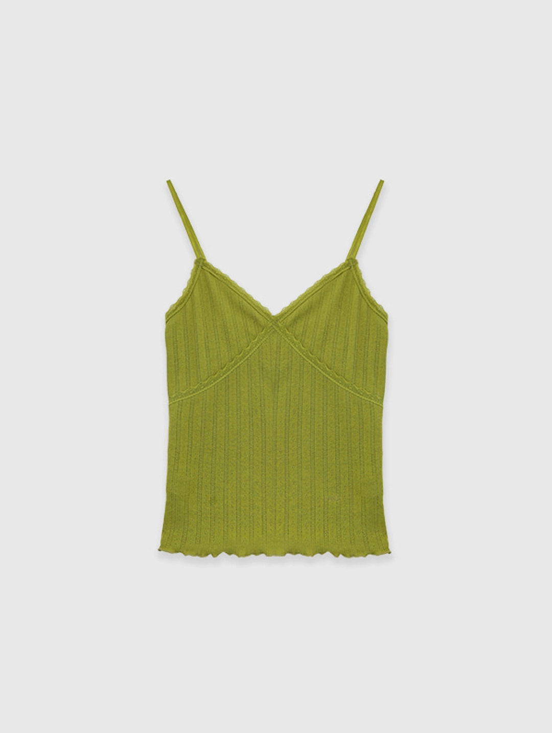 오디에스 [Essential] Lily Lace Sleeveless T (Olive) 상품 이미지 1
