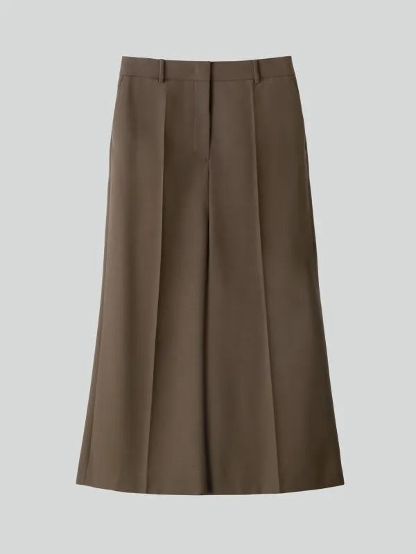 SINTRA SLIT SKIRT PANTS (DARK KHAKI)
