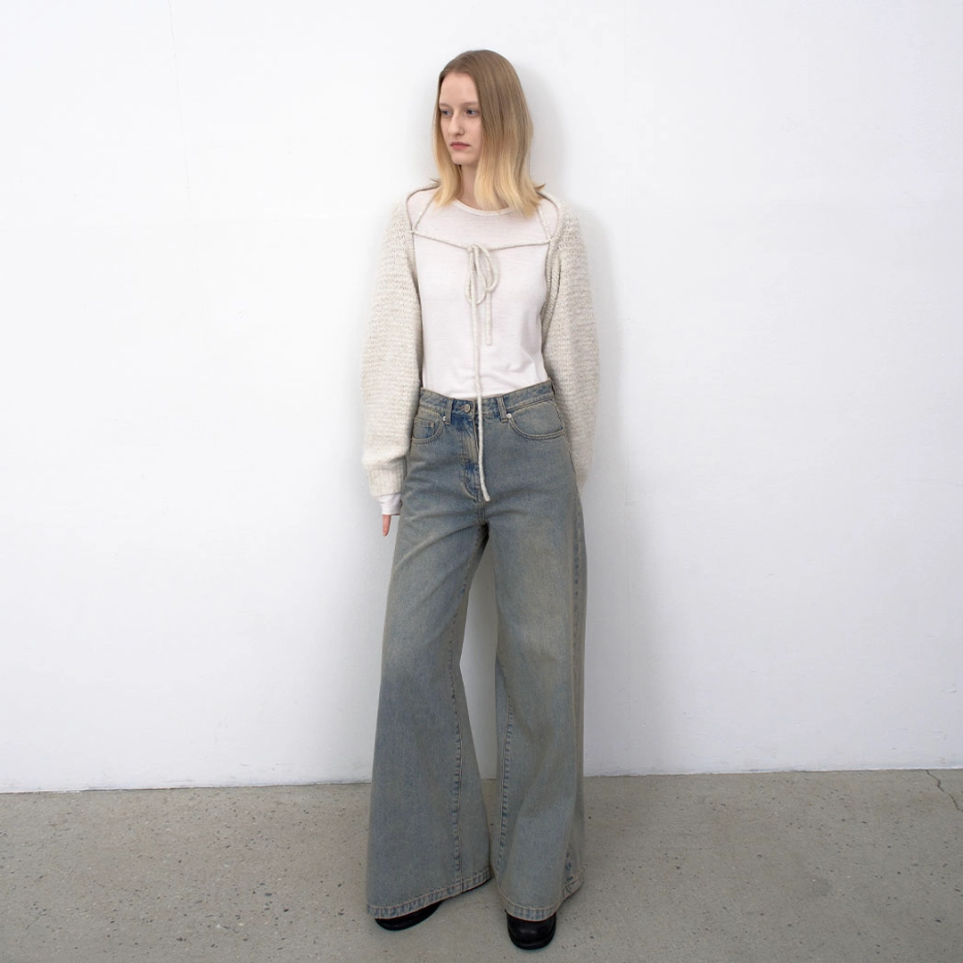 아뜰리에 나인 (PT-5720)FADED VINTAGE WIDE DENIM PANTS 상품 이미지 1