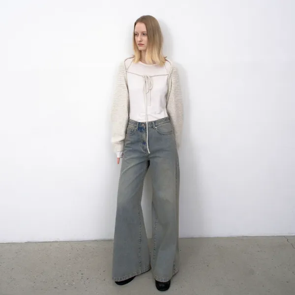 (PT-5720)FADED VINTAGE WIDE DENIM PANTS