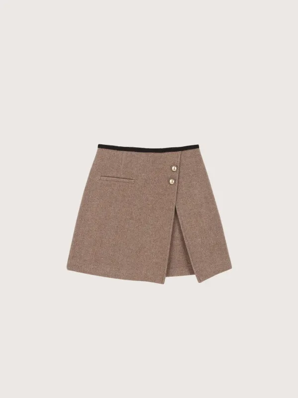 메르니 벨벳 울 스커트[BEIGE]*오늘 출발