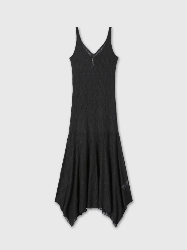 (W) LACE SLEEVELESS MAXI DRESS_ BLACK