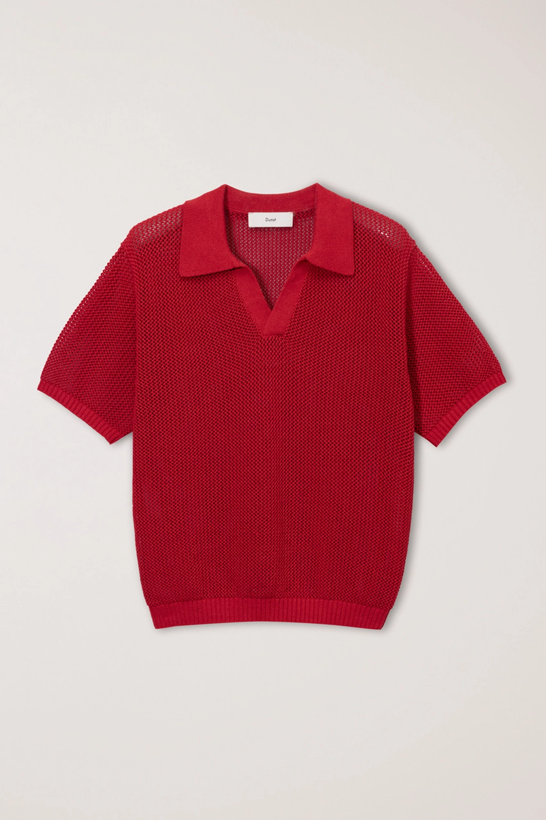 던스트 UNISEX CHUNKY POLO KNIT RED_UDSW6B126R2 상품 이미지 1