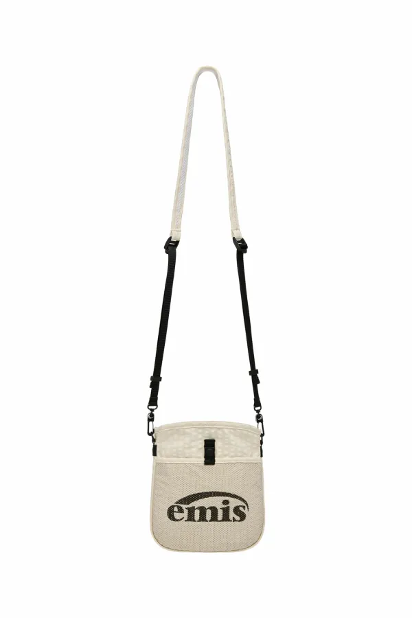 PACKABLE CHECK SACOCHE-BEIGE