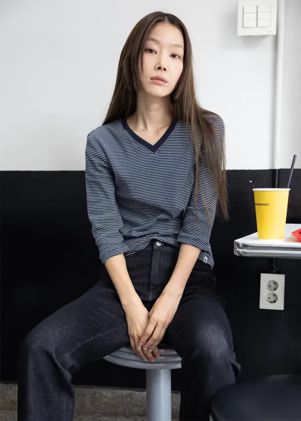[3차] Base 3/4 sleeve t-shirt (2colors)