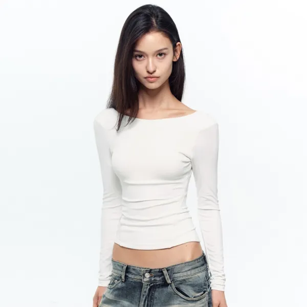 DEEP SCOOP BACK T (WHITE)