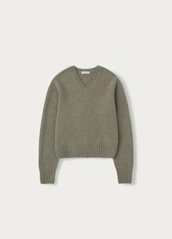 Miro v-neck pullover (Muted olive)