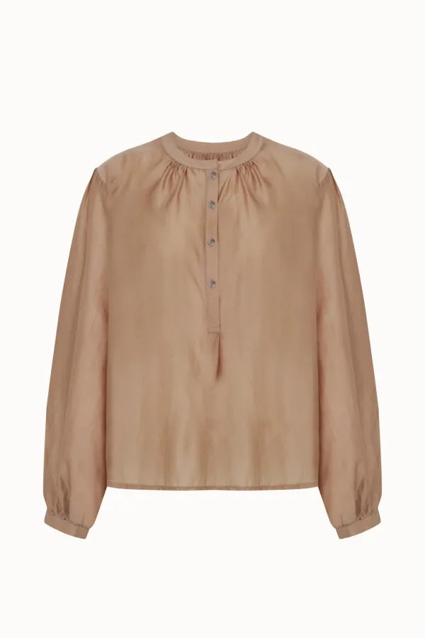 Half Open Balloon Blouse[LMBEAU23SH307]-Peach