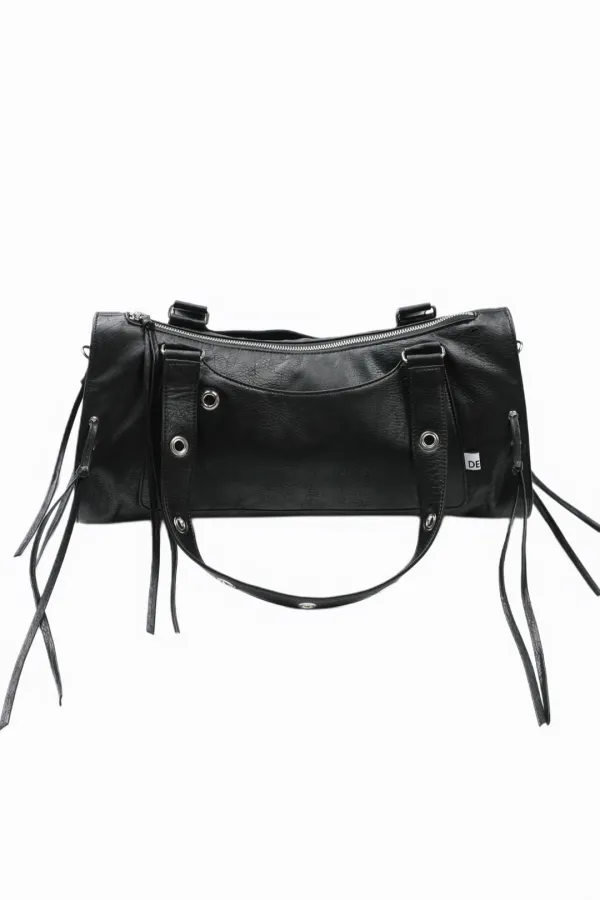EYELET LEATHER BAG (VER.3) - BLACK