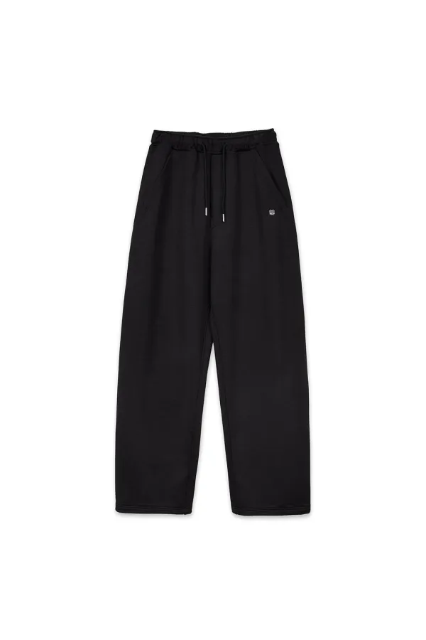 BACK POCKET GLITTER SWEATPANTS FOR WOMEN IN BLACK