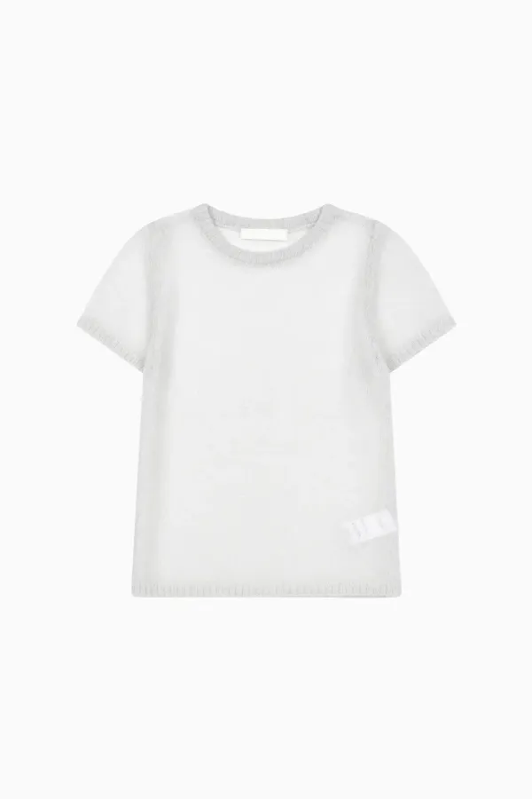 SPANGLE SHEER KNIT, SILVER