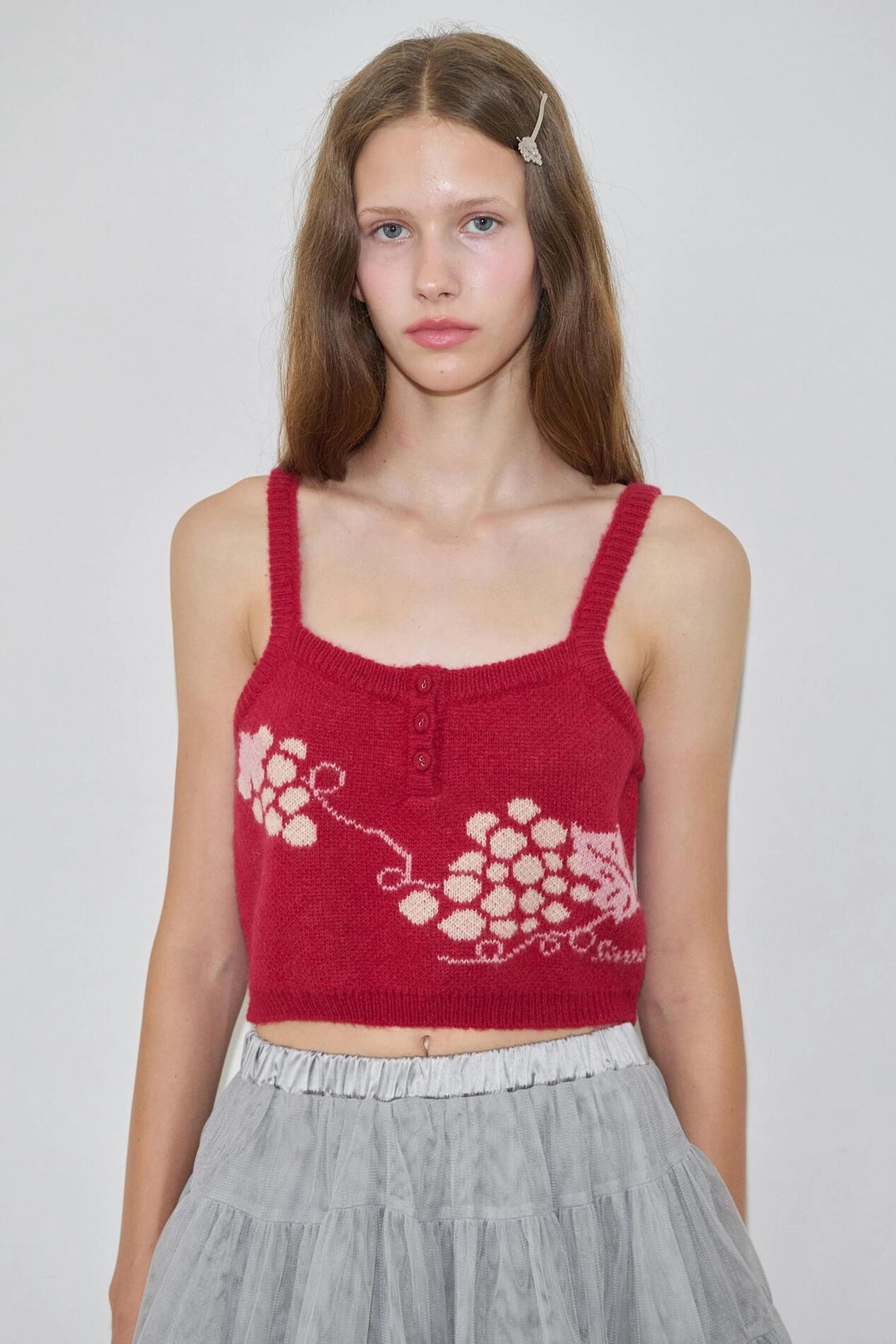 시눈 Grape Button Bustier (Red) 상품 이미지 2