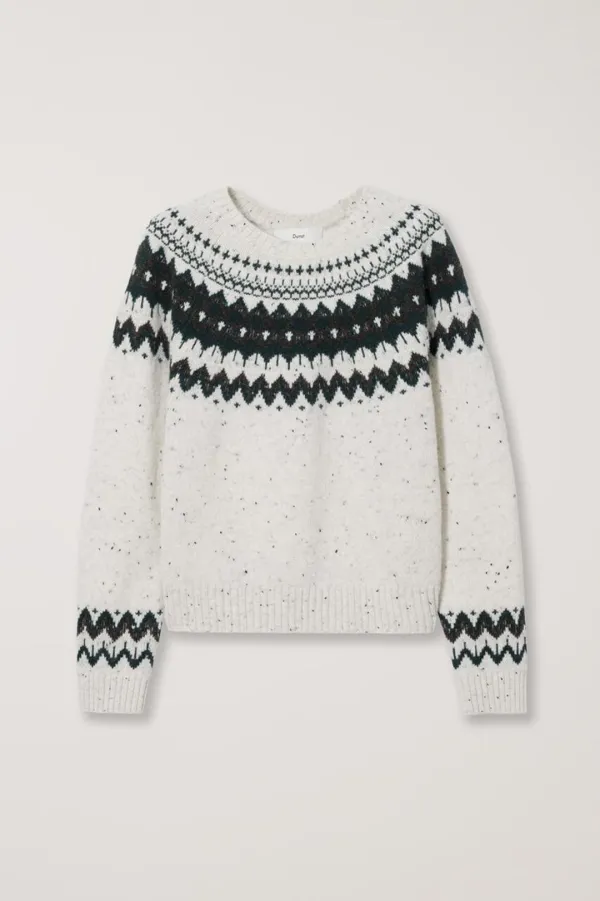 UNISEX FAIRISLE SWEATER OATMEAL MELANGE