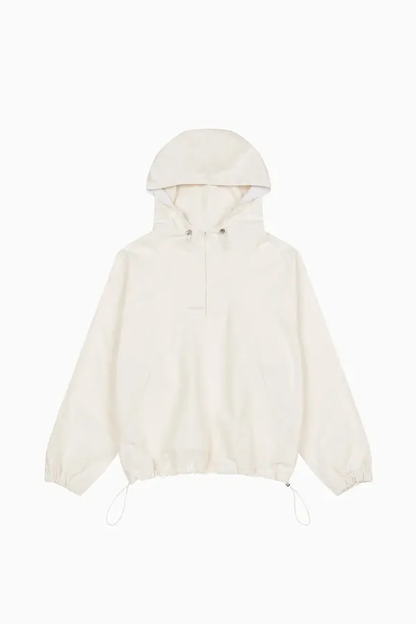 HOODED ANORAK, IVORY