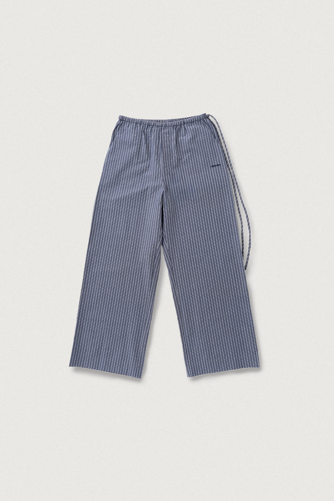 샤드라마 STRIPED POPLIN WIDE PANTS [NAVY] 상품 이미지 1