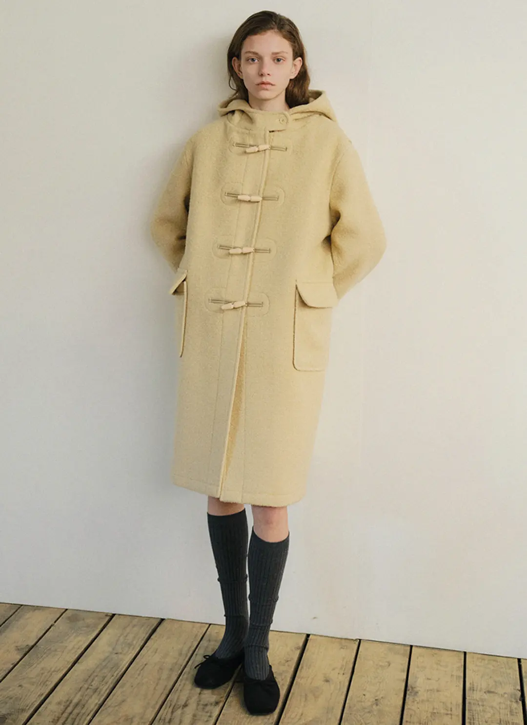 르닐 Angora Toi Hooded Duffle Coat (Butter) 상품 이미지 3