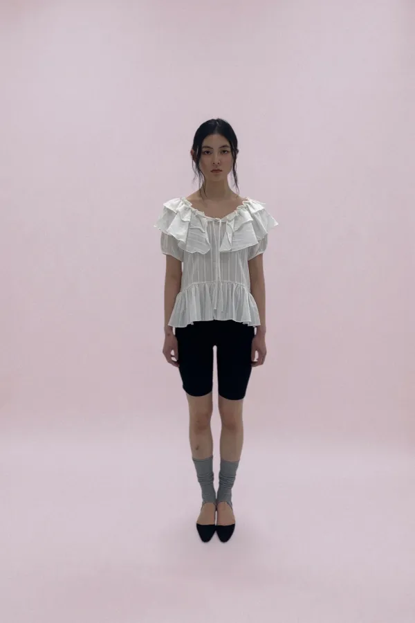 (예약배송/ 2차 리오더)Air blouse / White