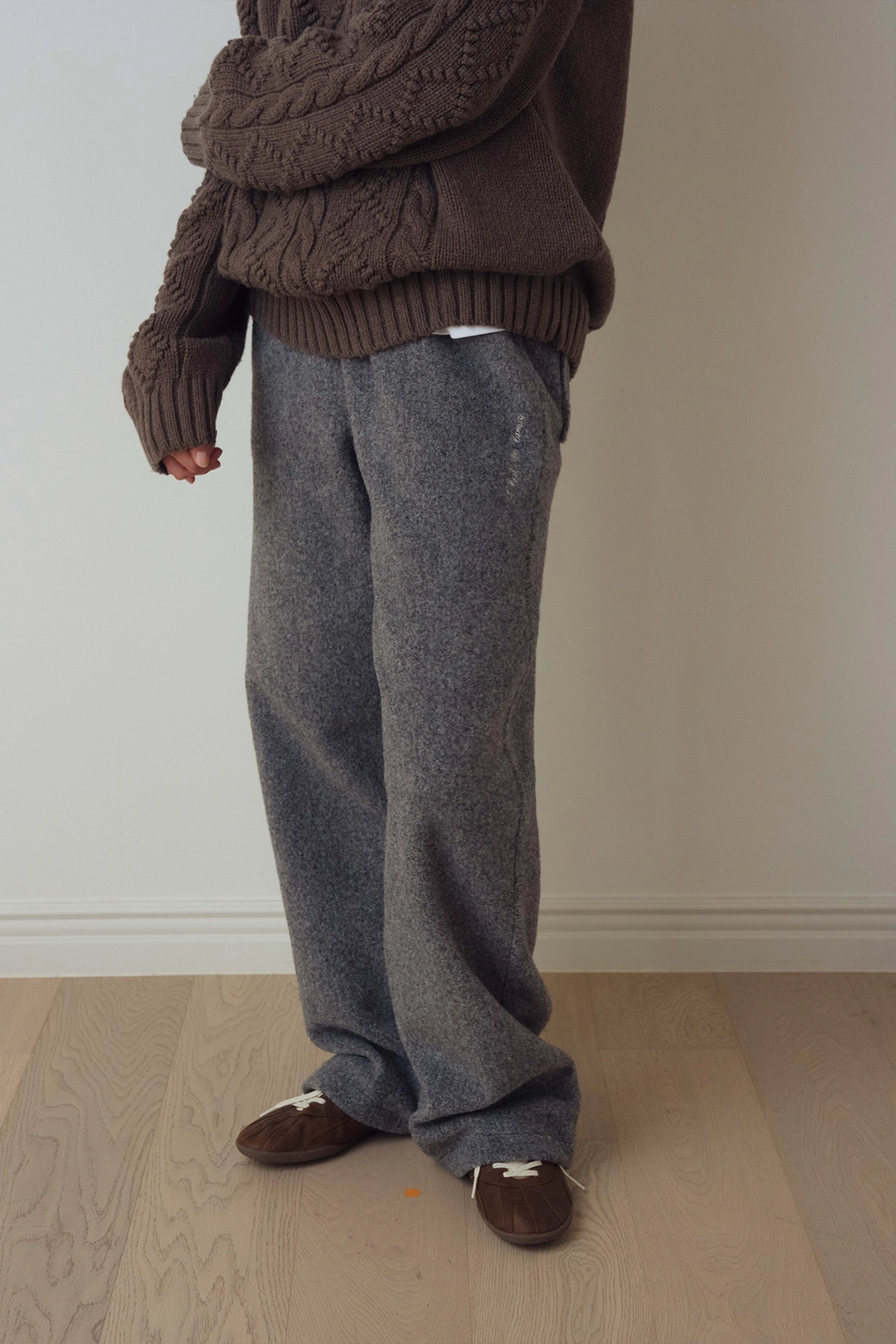 샤드라마 COZY WOOL RELAX PANTS [COAL GREY] 상품 이미지 2