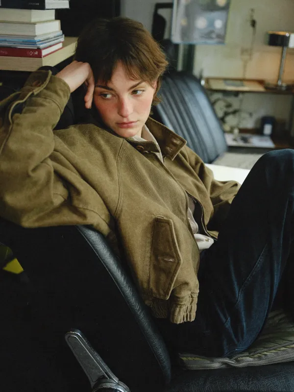 Harrington Padded Jacket (brown)