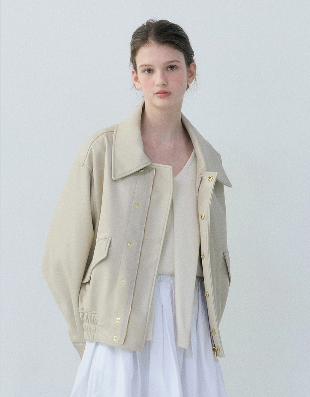 러브어스유 [REFURB] Leather Jumper (Beige) 상품 이미지 2