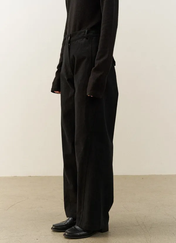 Hamel Cotton Pants (Black)