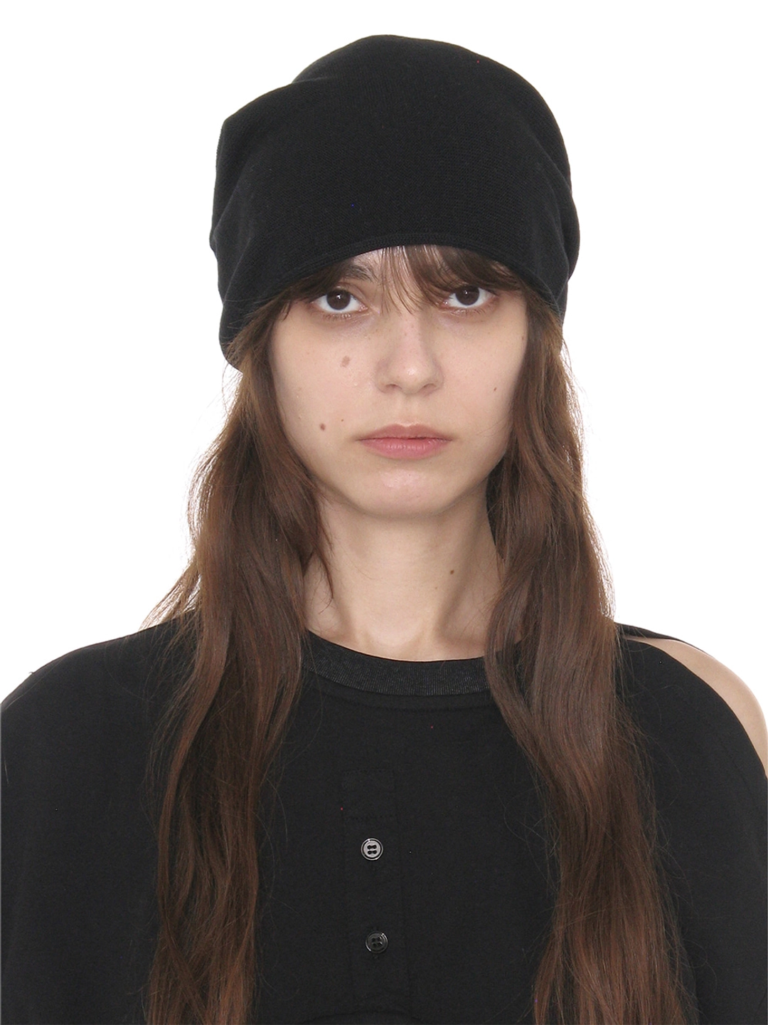 파르티멘토 [WOMEN] LIGHTWEIGHT DRAPE BEANIE_BLACK 상품 이미지 2