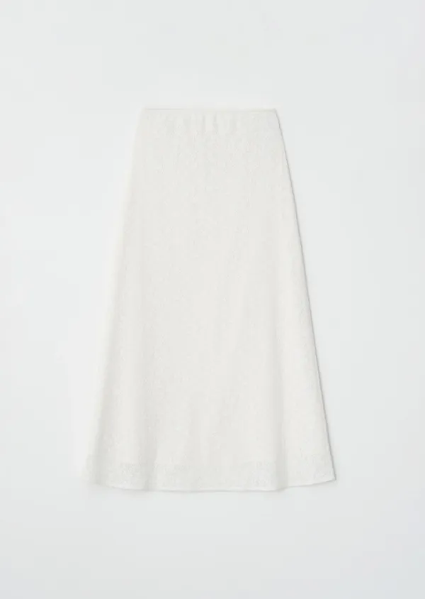 [기장선택] lace banding skirt-ivory (midi/ long)