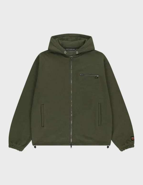 SPORT WOOL ZIP-UP HOODIE / Khaki