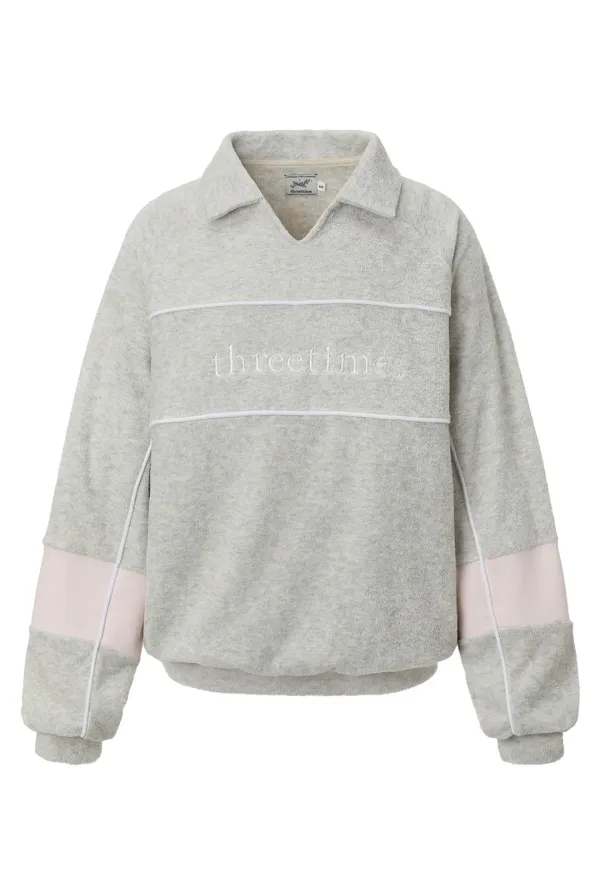 Terry block sweatshirt