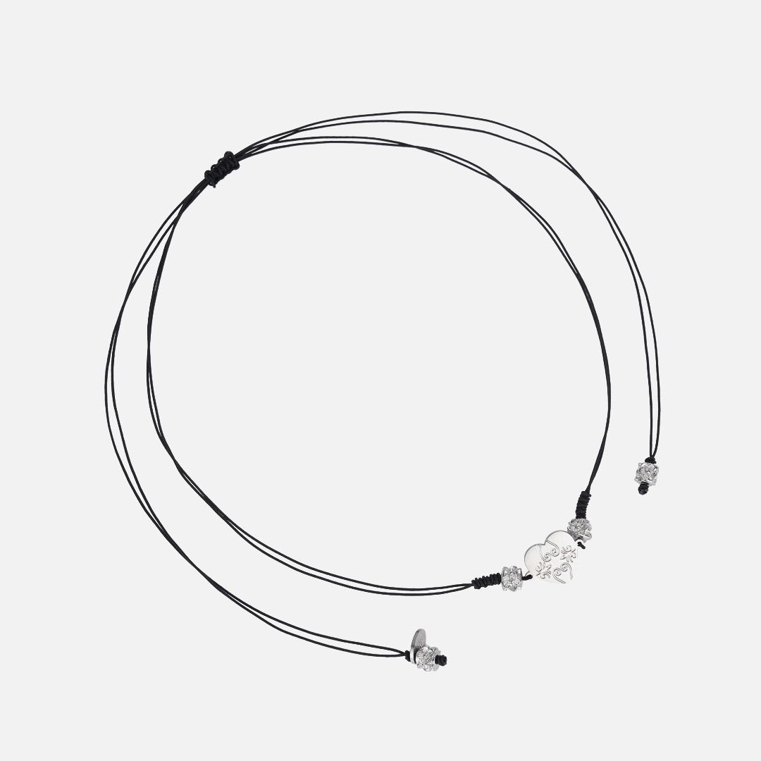 엔프프 double line heart necklace-silver 상품 이미지 2