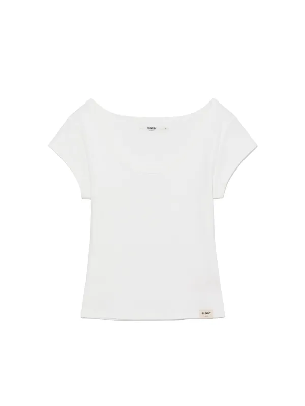 [2nd] G DEEP SCOOP TEE (WHITE)