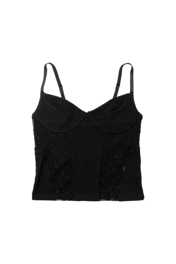 BUSTIER CAMI TOP (BLACK)