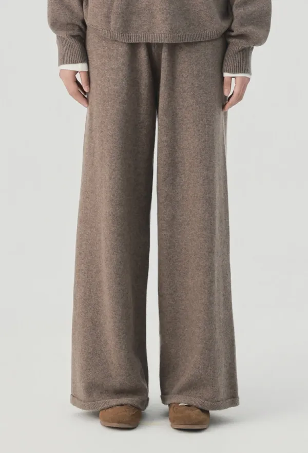 Nelia Wool Knit Pants (Brown)