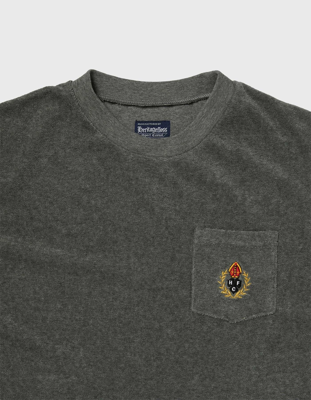 헤리티지플로스 CHILDREN TOWEL POCKET HALF-SLEEVE / M.Grey(30%) 상품 이미지 2