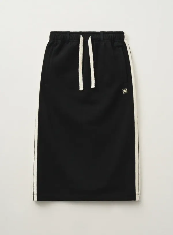 (W) Lawton Midi Skirt - Caviar Black