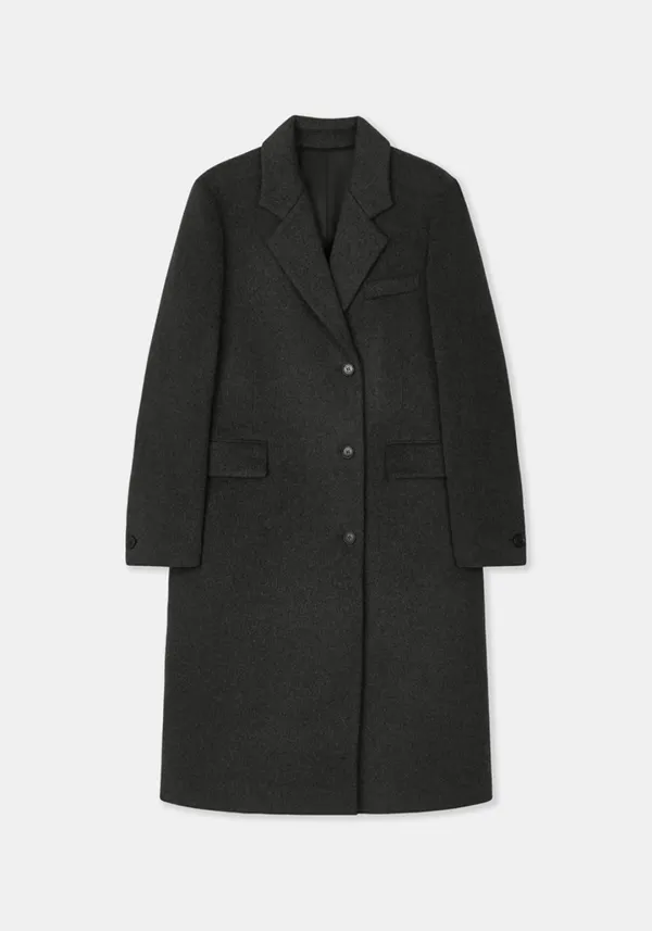 Cashmere wool coat (Charcoal)