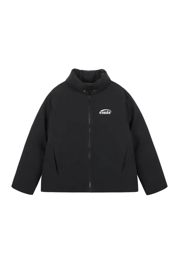 FOLDING NECK DOWN JACKET-BLACK