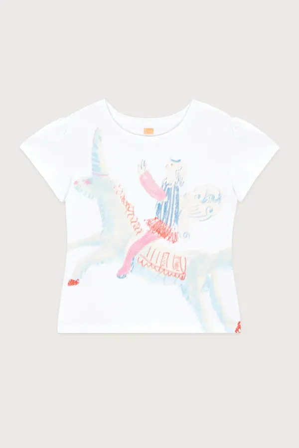 Big Unicorn Puff T-Shirt (Blue)