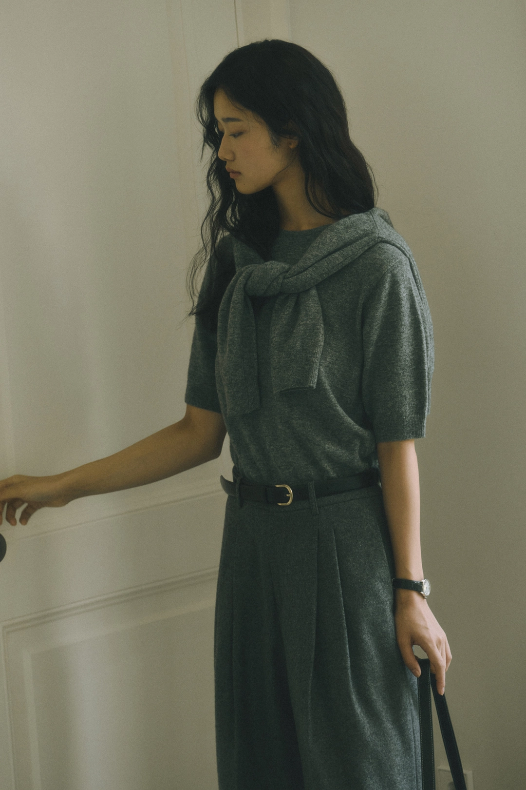 세이지먼트 BRENDA ROUND HALF KNIT_GRAY 상품 이미지 2