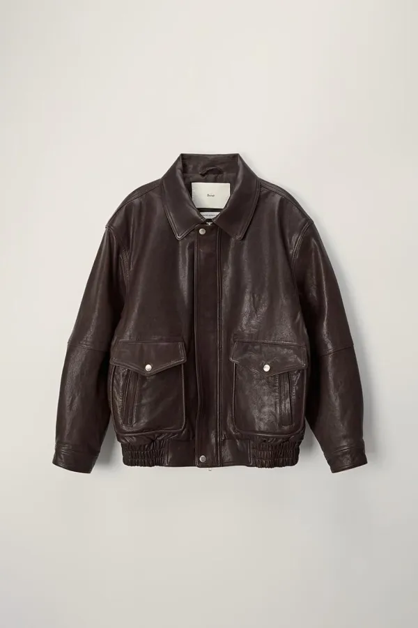 UNISEX VINTAGE A-2 LEATHER BLOUSON BROWN