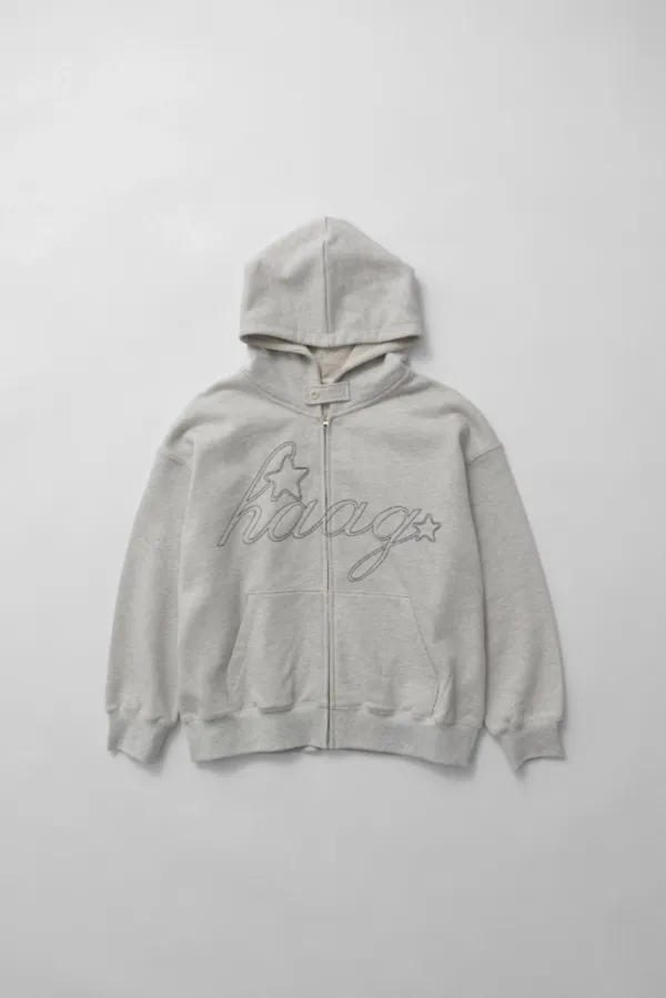 4th) a tintin hoodie zip-up (melange grey)