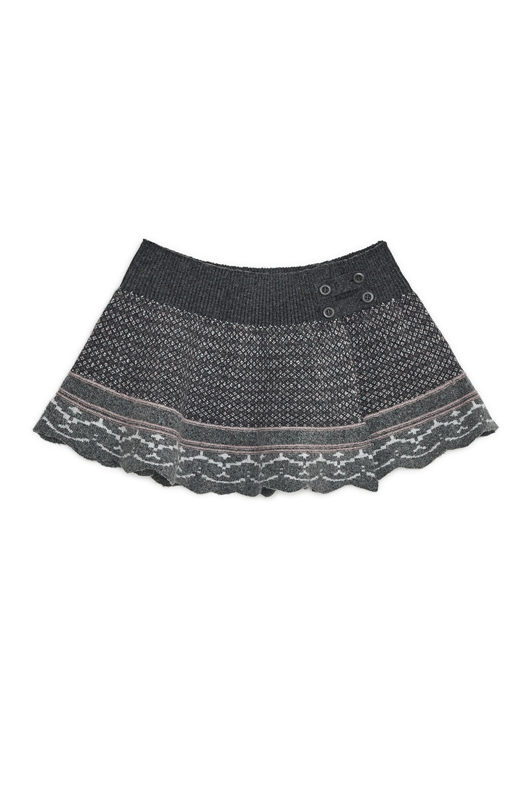 허그유어스킨 Nordic knit lap skirts (Charcoal) 상품 이미지 1