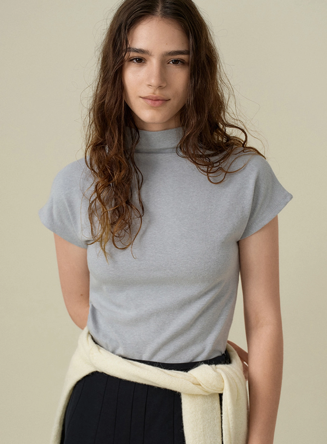 망고매니플리즈 VELI COWL NECK TEE_SKY BLUE 상품 이미지 2