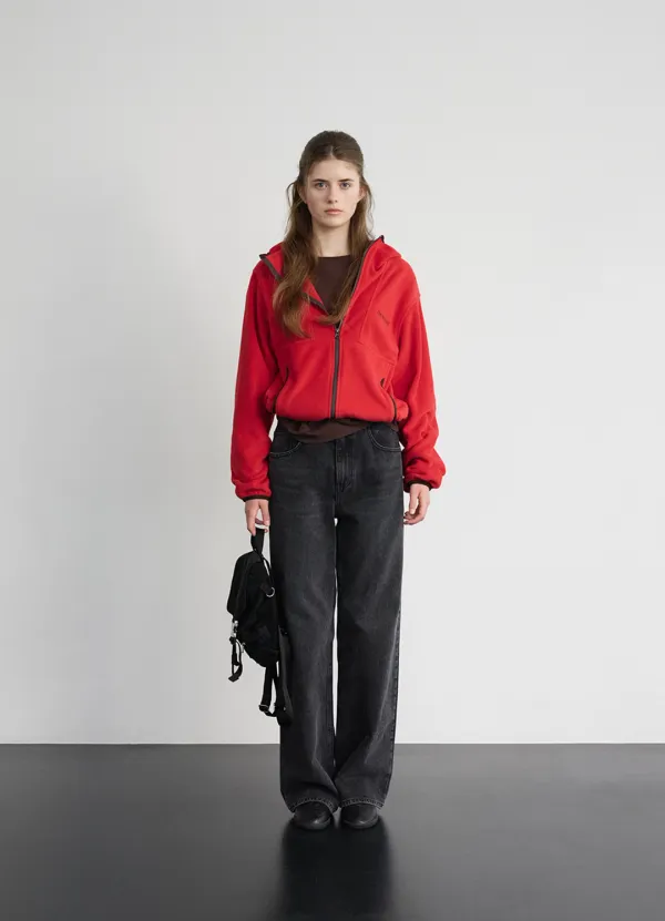 Molten Fleece Zip-Up Hoodie_Red