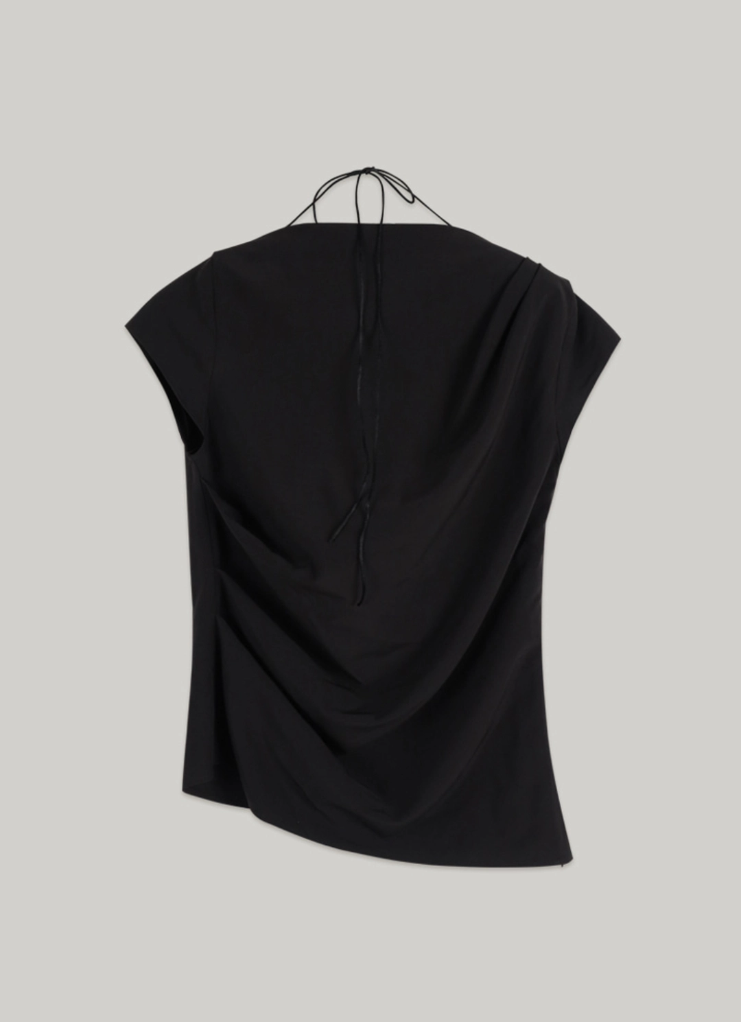아워코모스 comos 1491 back cowl shirring blouse (black) 상품 이미지 3